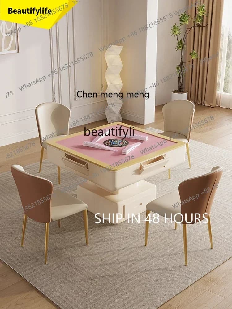 cn8350 ssRock slab cream wind lift coffee table mahjong machine automatic mahjong table dual-purpose