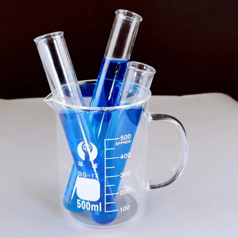 High Borosilicate Glass Round Bottom Test Tube 40x225mm Thickened Curling Mouth Inverted Lab Tool Part