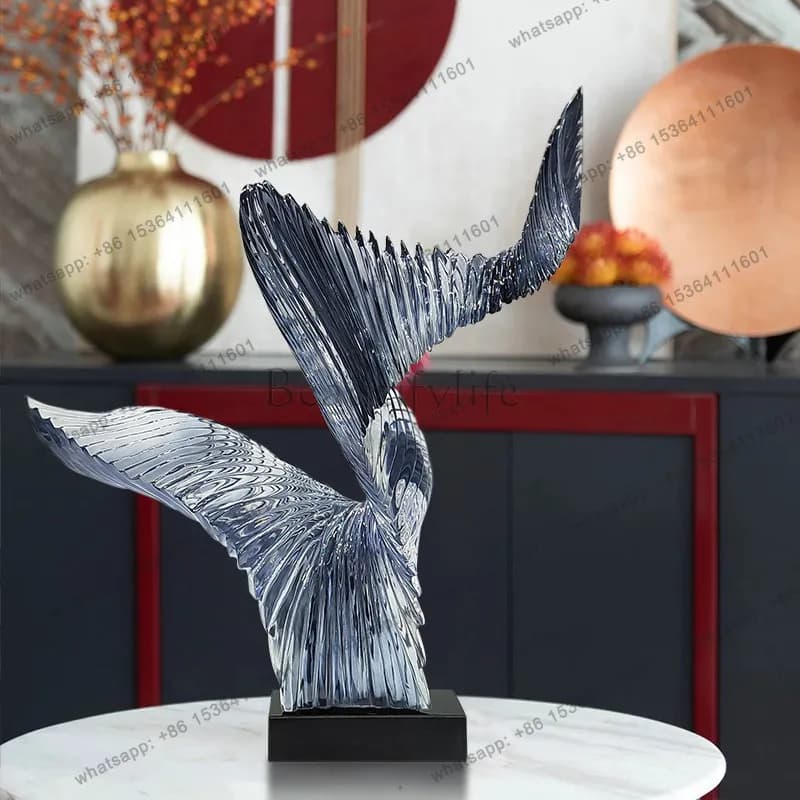 LS Modern Premium Sense Dancing Ornament Office Living Room Transparent Resin Sculpture Ornament