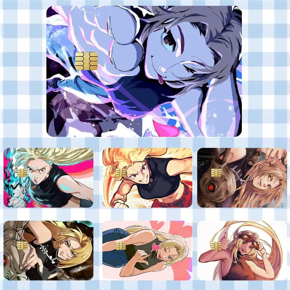 TsukumoYuki Anime  Sticker Film Tape Skin for Credit Card Debit Card Waterproof Stickers Cartoon