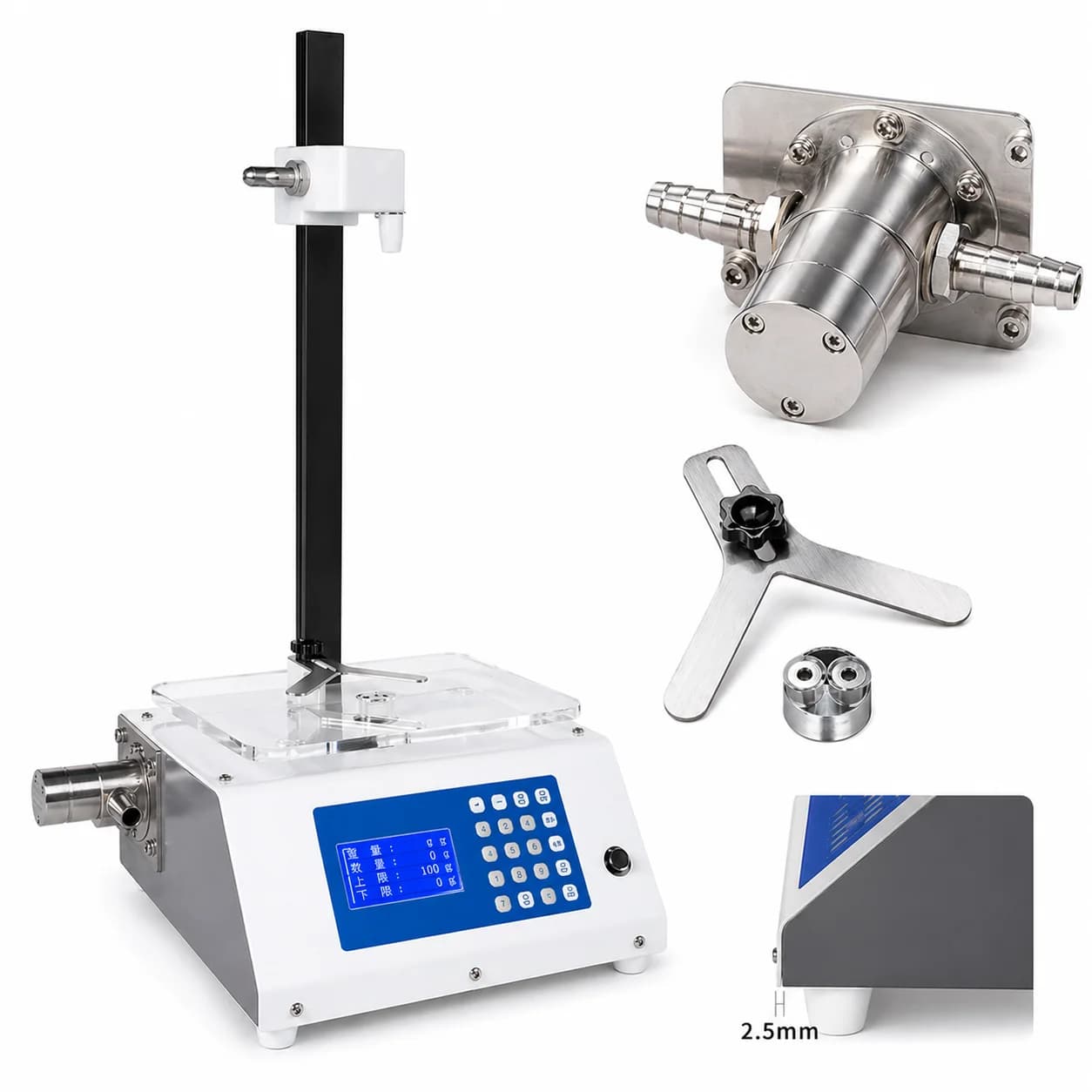Automatic Food & Beverage Handwashing Liquefaction Liquid Acid Alkali Liquid Magnetic Pump Weighing Quantitative Filling Machine
