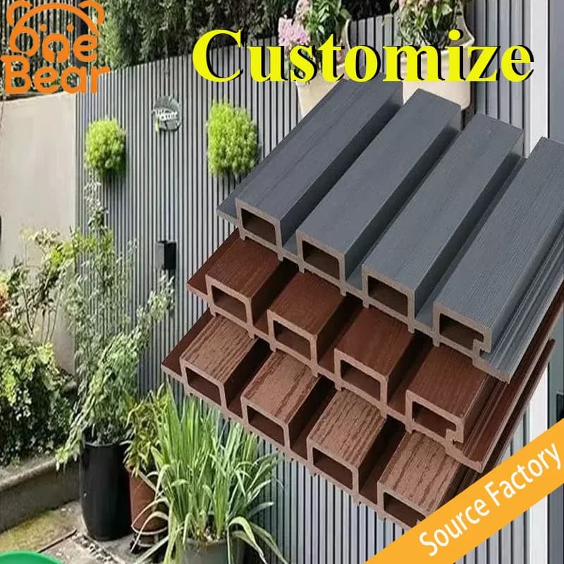 Outdoor wall panels, WPC moisture-proof, courtyard terrace outdoor wood-plastic fence panels, wall and ceiling panels.