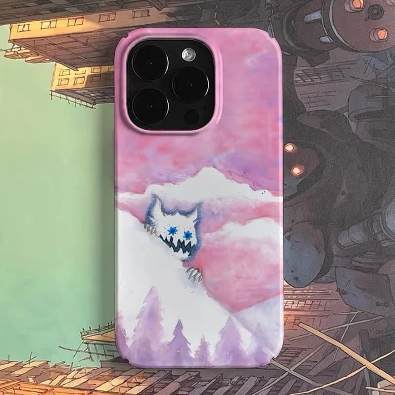 Ins Pink Clouds, Funny Demons Phone Case for IPHONE 17 Air 16E 15 PROMAX 14 Plus 13 12 MINI 11 PRO 16Plus XR Acrylic Phone Cover