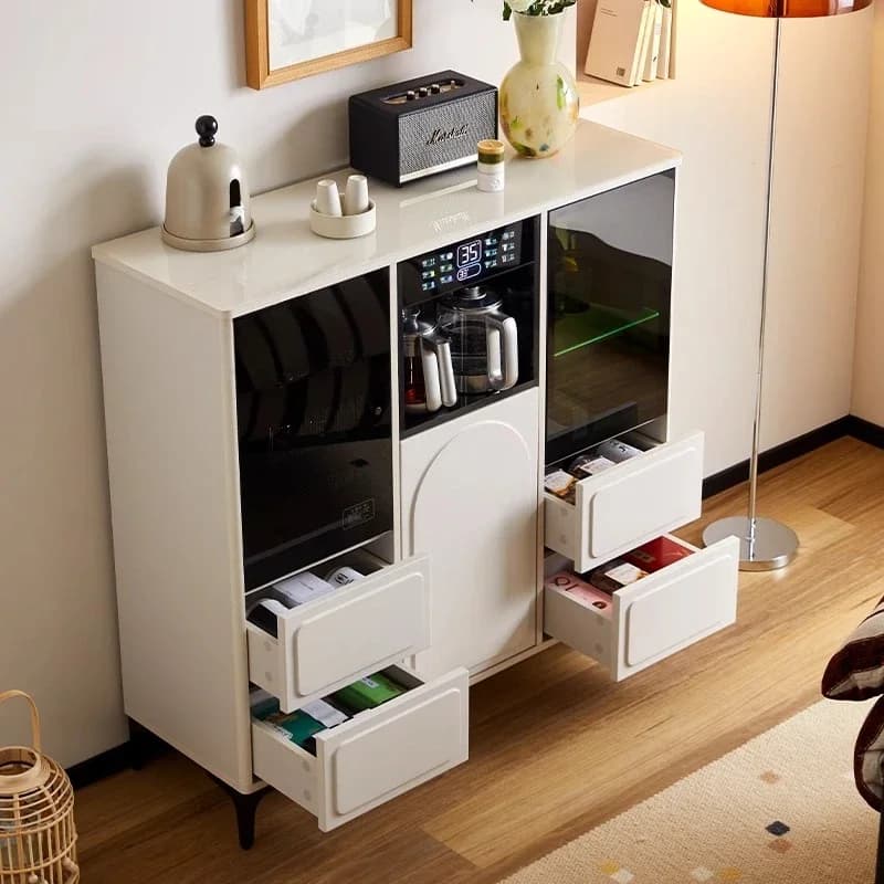 2025 new model, cream style household solid wood tea bar machine, high-end living room intelligent automatic integrated water