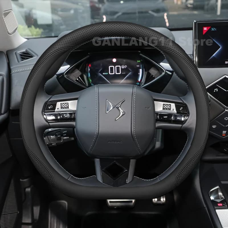 Leather Car Steering Wheel Cover For DS 3 E-Tense 2019-2024 2025 Covers For Covers Auto interior ds 7 crossback accessories