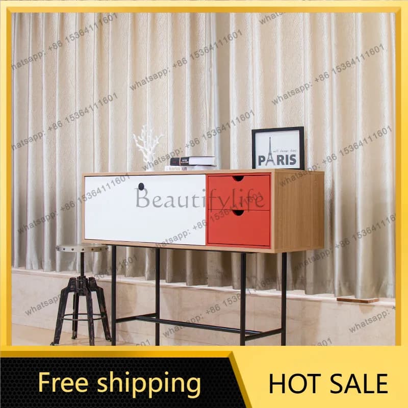 Factory Direct Nordic Light Luxury High-footed Entry Cabinet, Decoration, Living Room Wall Storage Cabinet