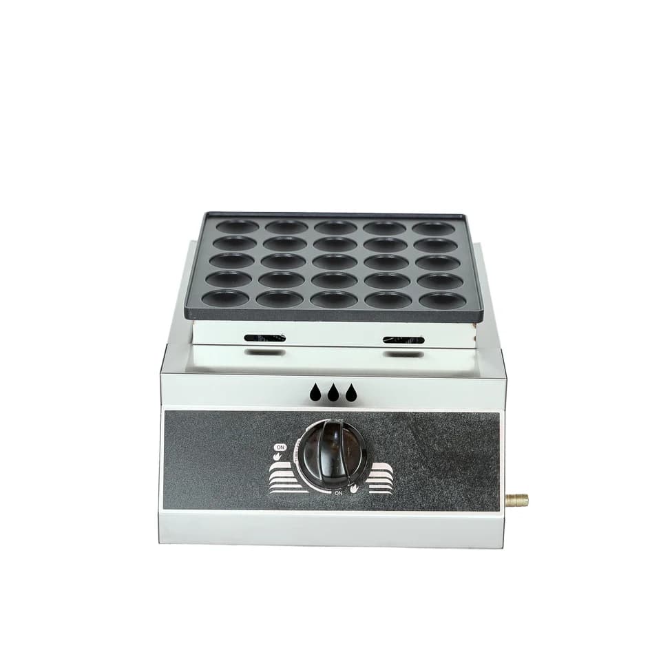 Commercial Stainless Steel Mini Crepe Pancake Maker 25-Hole Gas Muffin Maker for Wholesale Kitchen Equipment