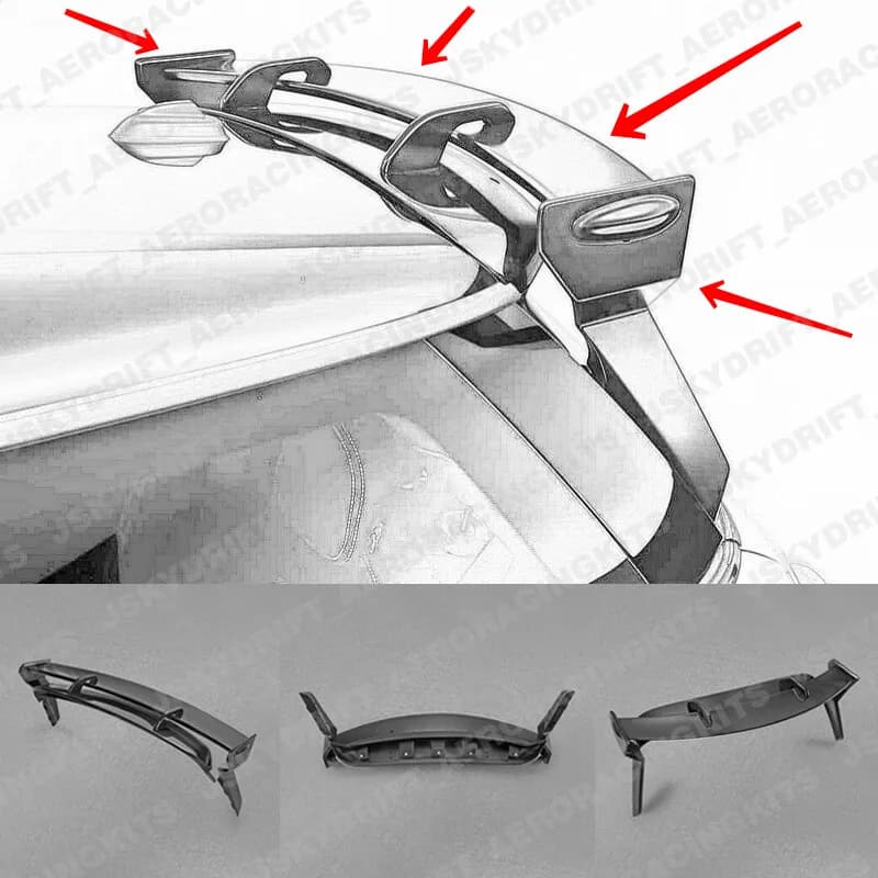For Mini Cooper F56 Carbon Fiber Rear Trunk Roof Spoiler Wing Lip Trim Bodykits