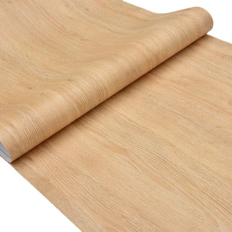 5M Desktop Sticker Self-Adhesive Oak Wood Grain Wallpaper Waterproof Oil-Resistant Book Table Top Surface Furniture Renovation