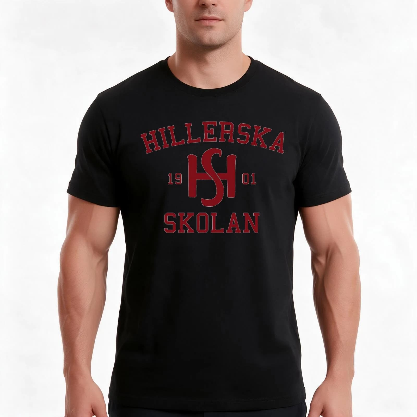 Hillerskas Funny Skolans T-Shirt, Summer Casual Cotton Tee, Oversized Streetwear Tops, Vintage Graphic Print, Unisex Men Women