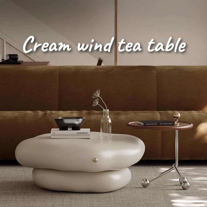 Cream Wind Coffee Table Storage Living Room Center Luxury Modern Sofa Side Table Ispecial Interior Home Decor Items Furniture