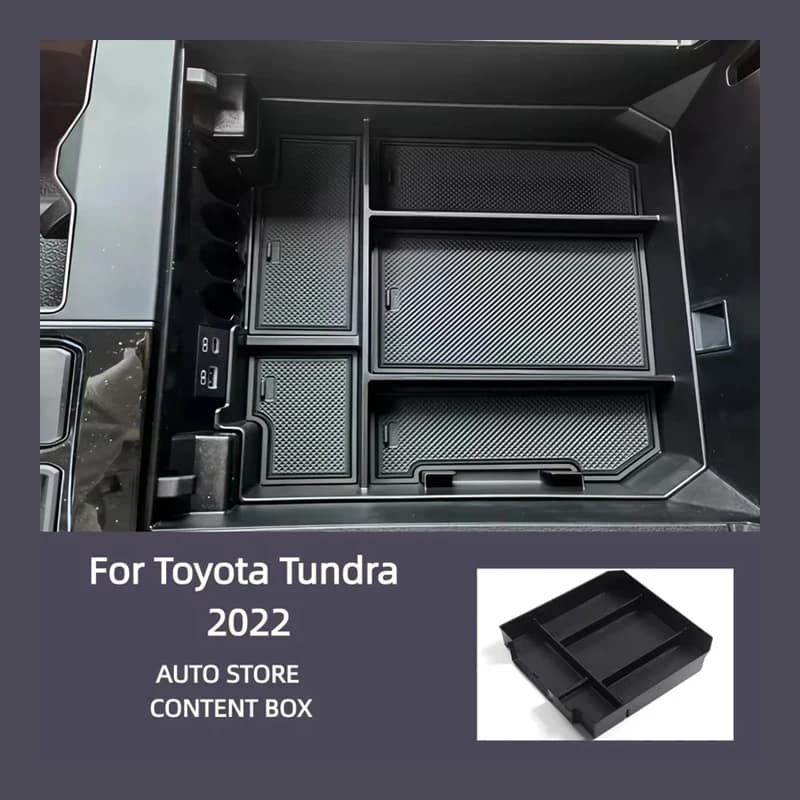 For Toyota 2022 Tundra Center Console Storage Compartment Tundra Dashboard Storage Compartment Organizer