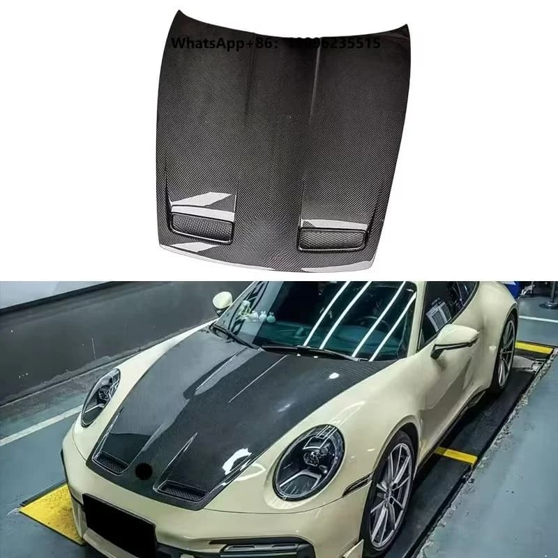 Dry Carbon Fiber Front Hood  Upgrade Facelifts Vented Lid  Bonnet Replacement