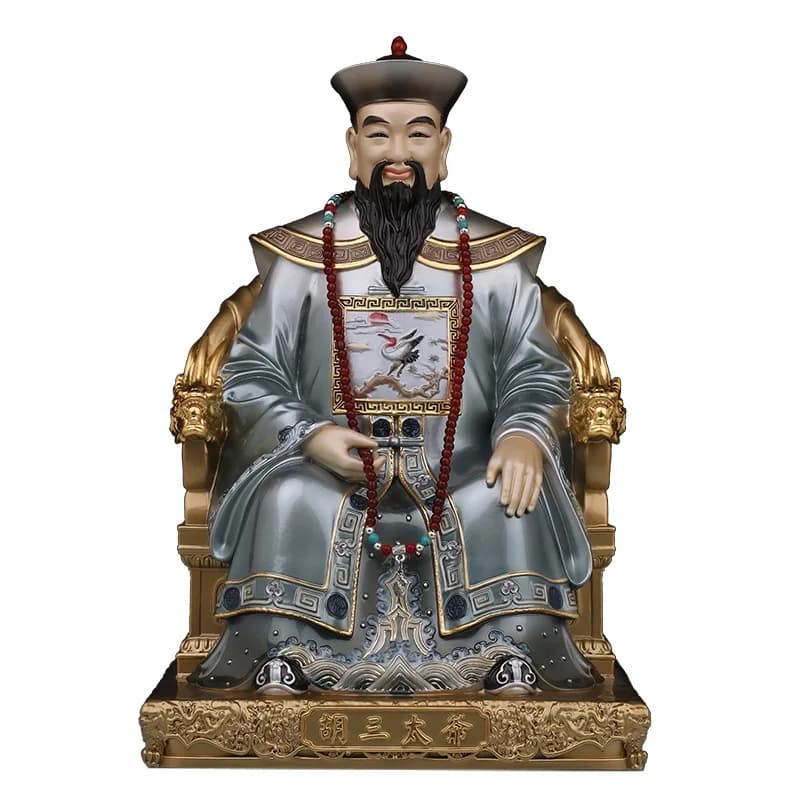 Bronze statue of Hu Santai, Hu Santai milk is like copper sticker yellow Santai