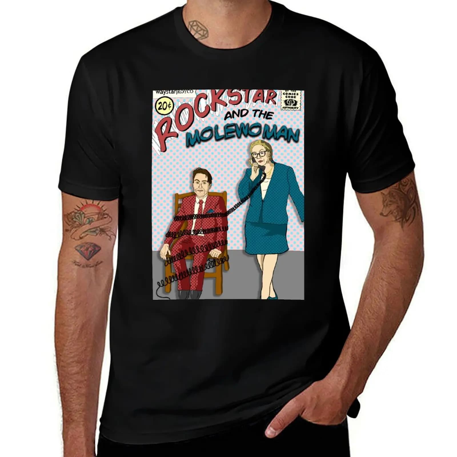 Rockstar and The Molewoman [Roman and Gerri] T-Shirt Soft Casual Short Sleeve Cotton Tee T-Shirt
