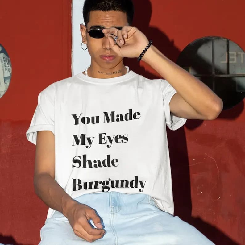 Souvenir D'angelo Shirt Soul Music Neo Soul RnB Cotton Tops You Made My Eyes A Shade Burgundy Tee 90s Soul Aesthetic Vintage Tee