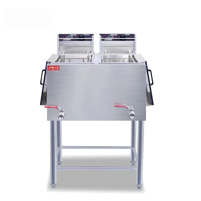 High Quality Double Can Electric Commercial Deep Fryer Stainless Steel French Fries Fried Chicken Chips For Commercial Use