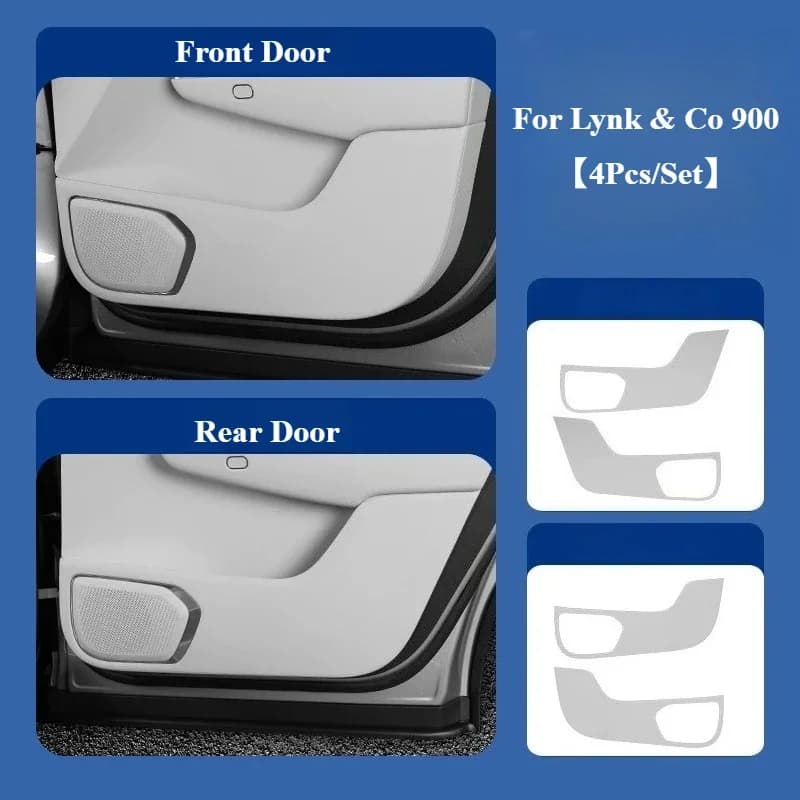 For Lynk & Co 900 2025 2026 4Pcs Set Car Door Anti Kick Pad Leather Door Edge Protective Mat Anti-scratch Cushion Accessories