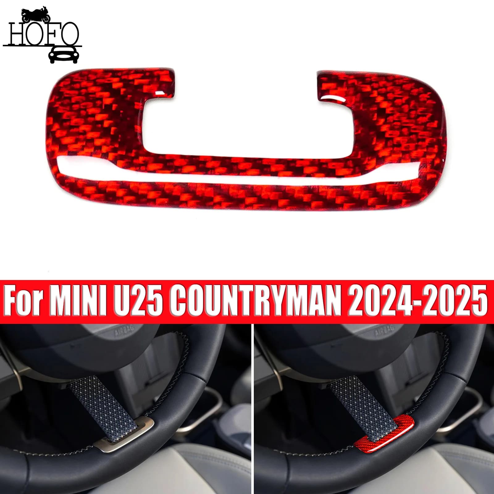 Steering Wheel Chin Cover Sticker For MINI U25 COUNTRYMAN 2024-2025 J01 EV Cooper E/SE