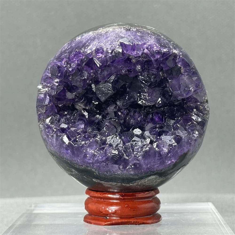 Natural Amethyst Cluster Open Smile Ball Energy Meditation Reiki Treatment Mineral Specimen Wealth Gathering Home Ornaments
