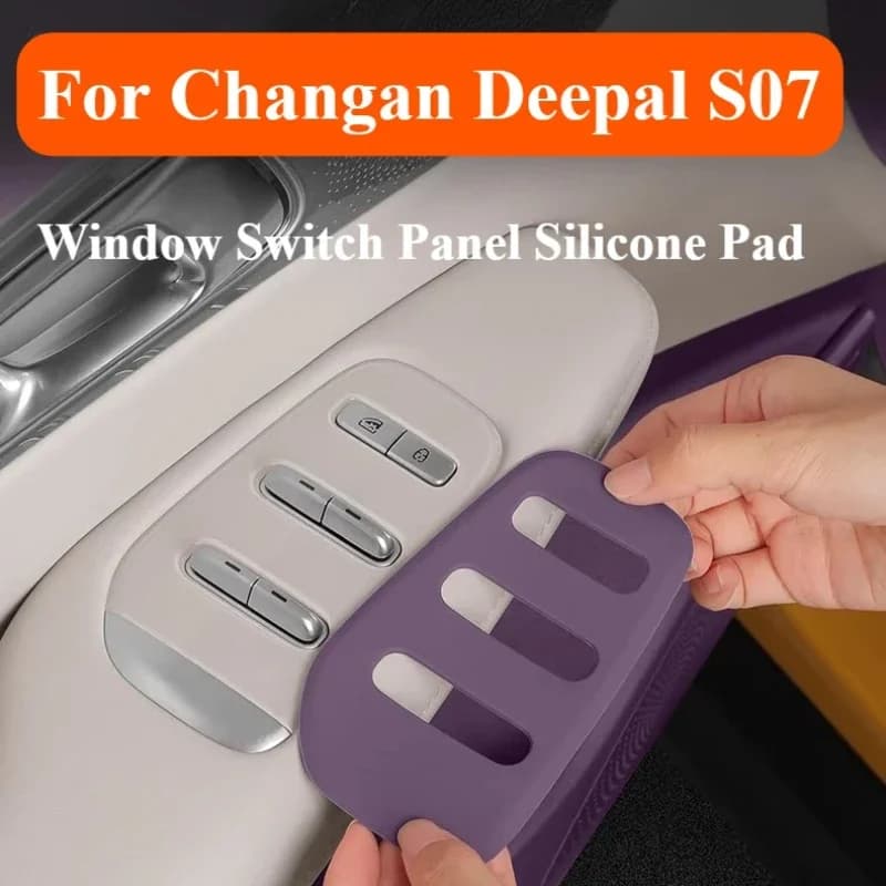 For Changan Deepal S07 2023-2026 Window Lift Switch Panel Silicone Pad Car Door Button Anti-Scratch Protective Cover