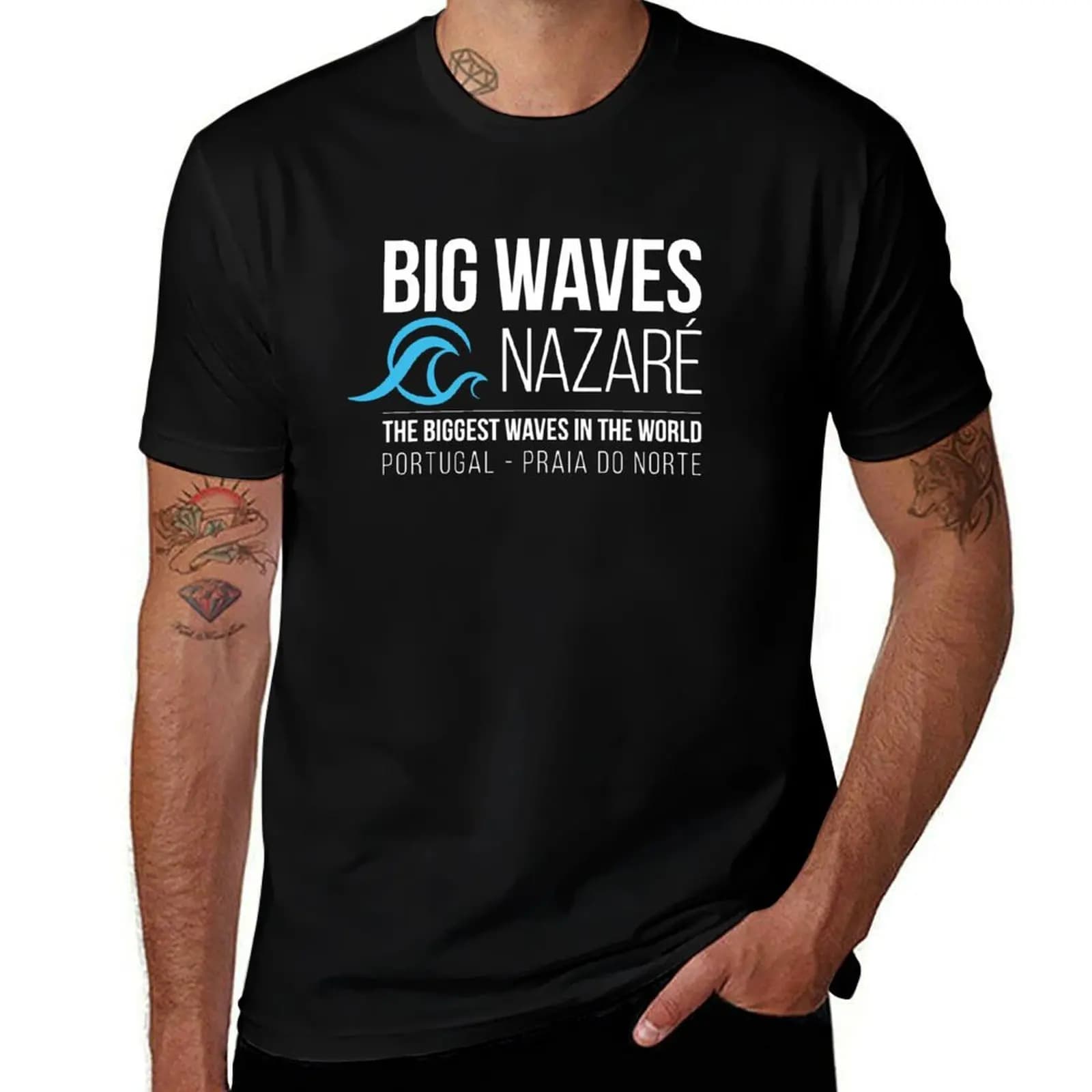Big Waves Nazaré T-Shirt oversized t shirt hippie clothes man clothes anime shirts men