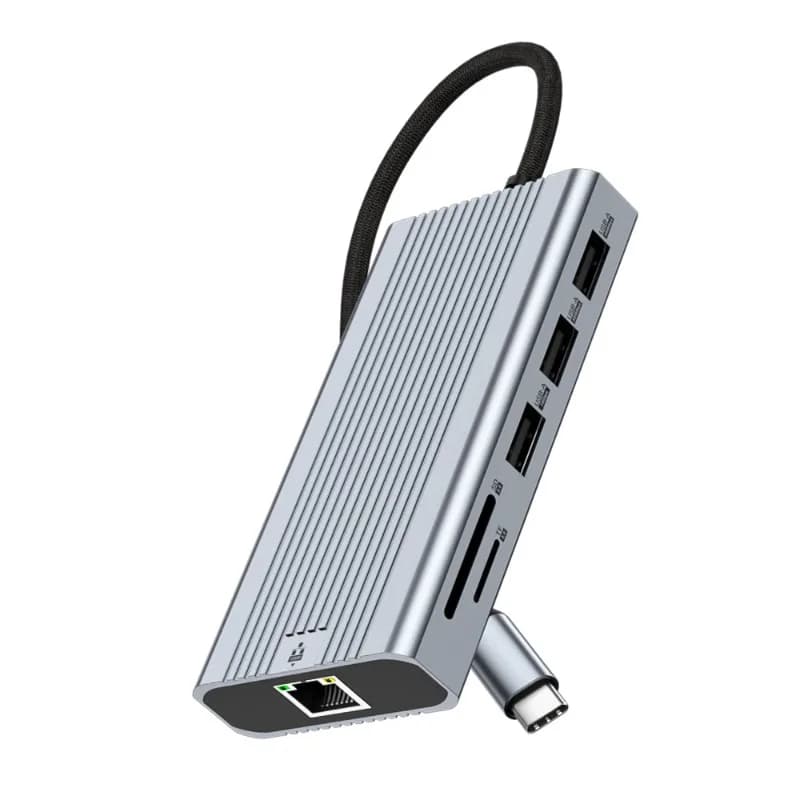 Ten-in-one Type-C docking station, dual-channel HDMI4K60Hz three-screen special display docking station usb3.0 hub