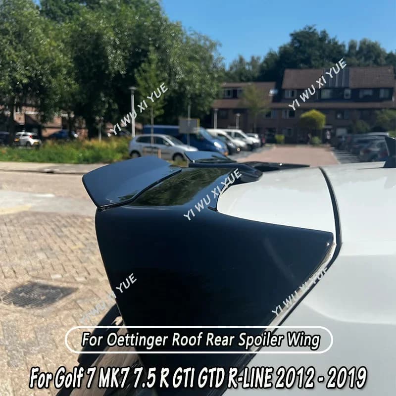 For VW Golf 7 GTI MK7 7.5 GTI GTD GTE R R-Line 2009-2020 Oettinger Style Roof Spoiler Extensions Flaps Rear Wing Car Tuning