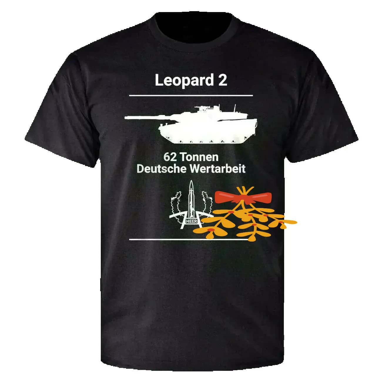 Bundeswehr Army Panzer Leo 2A7 Leopard 2 Tank T-Shirt 100% Cotton O-Neck Summer Short Sleeve Casual Mens T-shirt