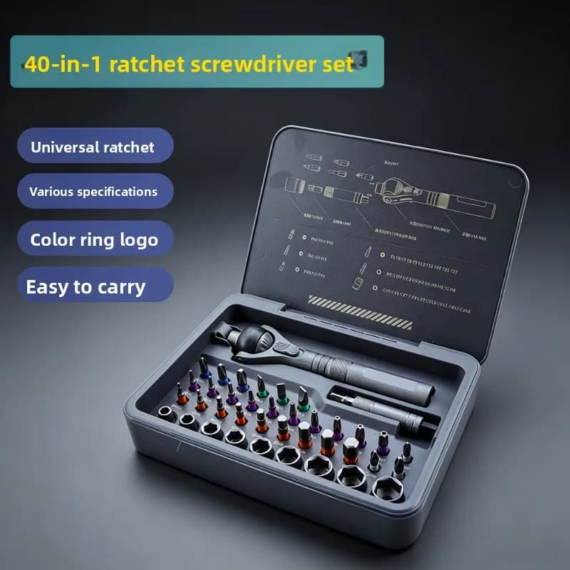 Universal Ratchet Screwdriver Set JZD 40 in 1 Multi functional Socket Screwdriver Tool Kit High Hardness for Home Applications
