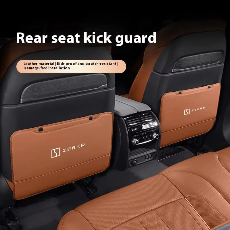 Car Seat Anti Kick Pad For ZEEKR 001 007 009 001FR 007GT X MIX 7X 9X Auto Accessories Leather Seat Back Storage Protector Cover