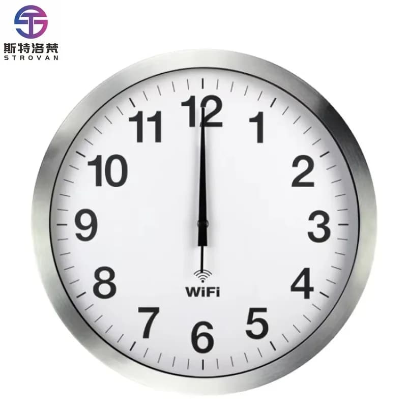 12 Inch Smart Network Automatic Time Wifi Wall Clock Living Room Clock
