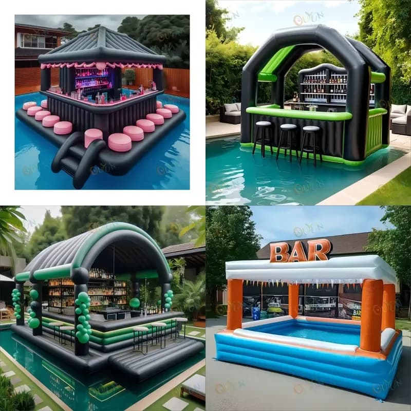 Customizable PVC Inflatable Pool Bar Family & Party Backyard Floating Raft for Water Celebrations