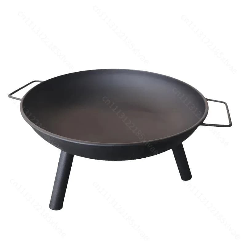 Round Portable Wood Charcoal Brazier Stove Outdoor Courtyard Heating Fire Pit For 3-5 People Daily Use