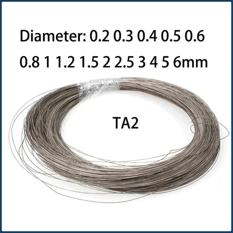 1/5Meter Pure Titanium Wire TA2 Ti Wire Diameter 0.2 0.3 0.4 0.5 0.6 0.8 1 1.2 1.5 2 2.5 3 4 5 6mm Coiled Metal Line