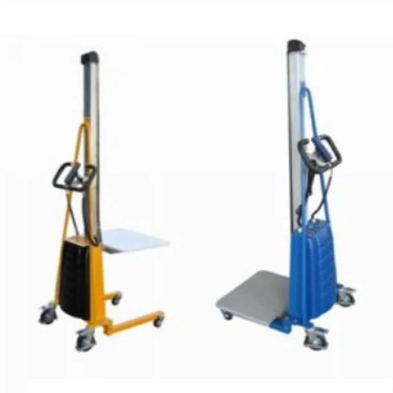 Mini electric stacker, single column stacker, manual mini hydraulic stacker