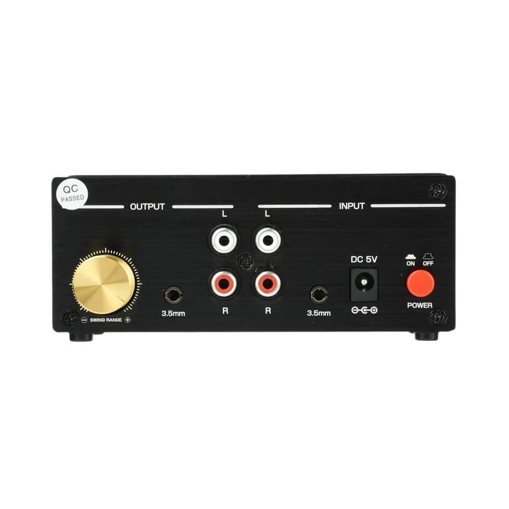 5V Audio VU Signal Level Meter 3.5mm/R-CA Interface Left Right Channel Independent Display Potentiometer Adjust for Audio Device
