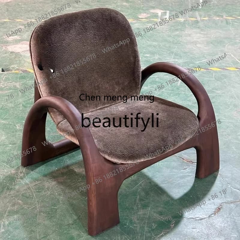Medieval wabi-sabi minimalist designer retro old single sofa chair, B & B leisure armchair