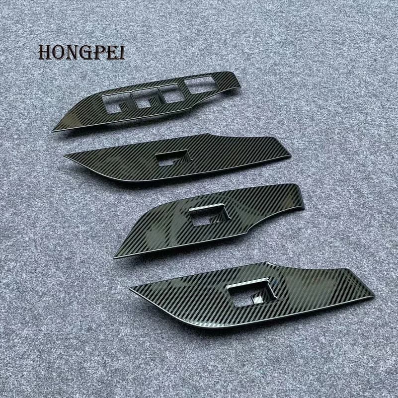 Car Styling For Toyota RAV4 RAV 4 2019 2020 Stainless steel Window Glass Lift Switch Button Panel Cover Trim Auto Accessories