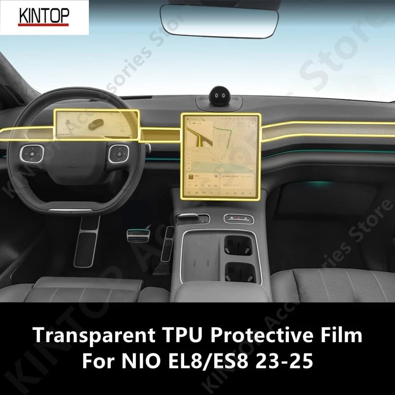 For NIO EL8/ES8 23-25 Car Interior Center Console Transparent TPU Protective Film Anti-scratch Repair Accessories Refit