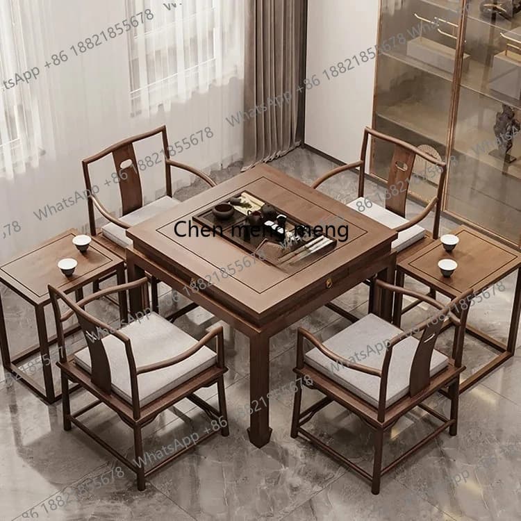 Hand rubbing mahjong table Chinese solid mahjong table