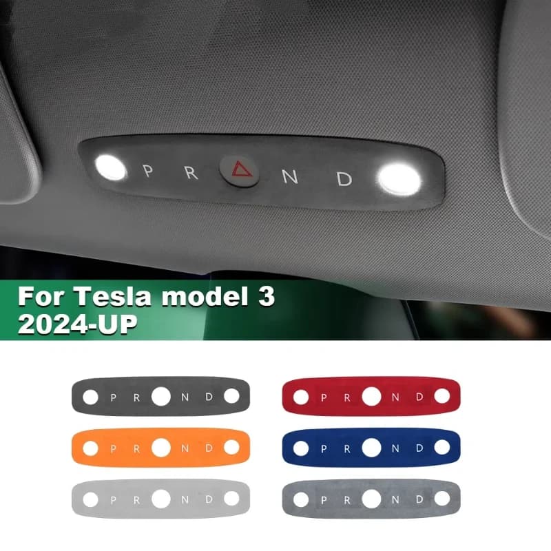 Suede Reading Light Frame Trim Sticker for Tesla Model 3 Highland 2024 Model Y Juniper 2025-UP Accessories