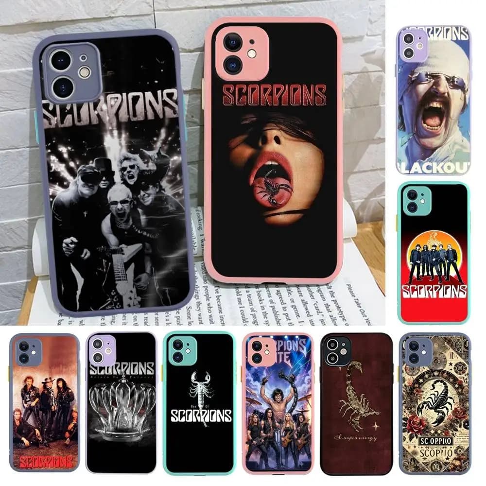 Hard Rock Band S-Scorpions For Silicone Matte Phone Case For IPhone 16 Pro Max 15 14 13 12 11 X XS MAX