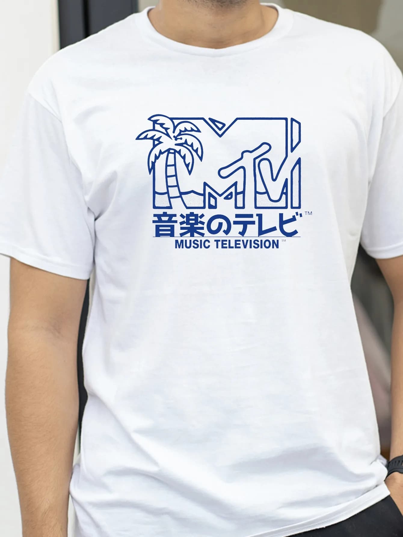 MTV Retro Logo Graphic T-Shirt Summer New Style Unisex Hip Hop Rock Casual T-shirt Crewneck Breathable Short Sleeve Tops tee