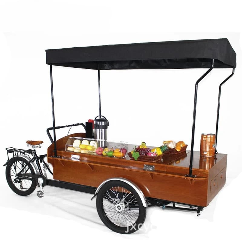 Mobile coffee sales car Multifunctional coffee wine car Fan support car
