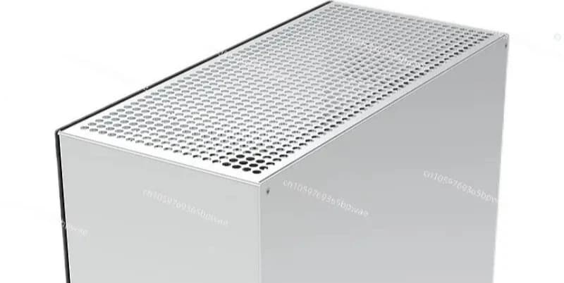 All Aluminum Mini PC Case K88，MATX ITX Small Chassis，Glass Side Panel Transparent Design，Compatible With ATX Power Supply