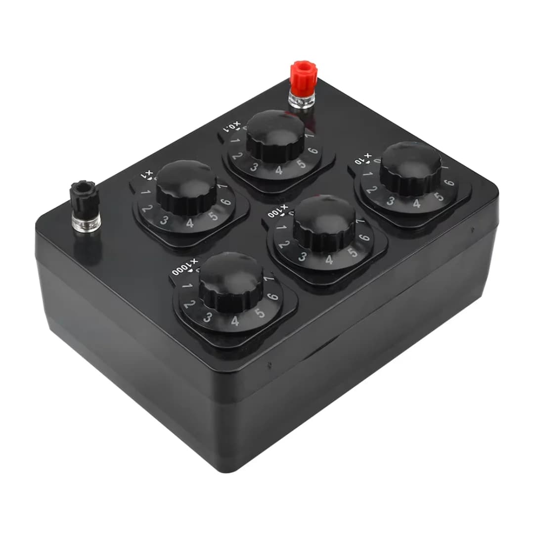 Gaqqee Precision Resistance Box 0-9999Ω/0-9999.9Ω Adjustable Decade Resistor Teaching Instrument for Physical Experiment Tools
