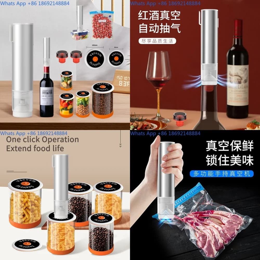 Electric Vacuum Sealer One Touch Food Vacuum Packaging Machine for Freshness and Long Term Storage