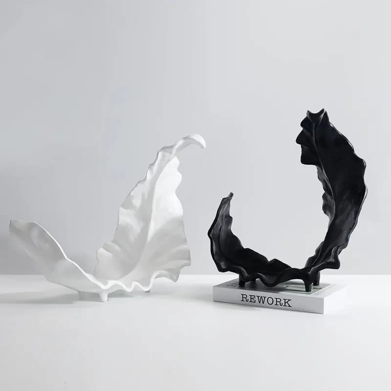 Zml premium creative leaf fruit plate - high-end living room coffee table, model room, dining table soft decoration ornament