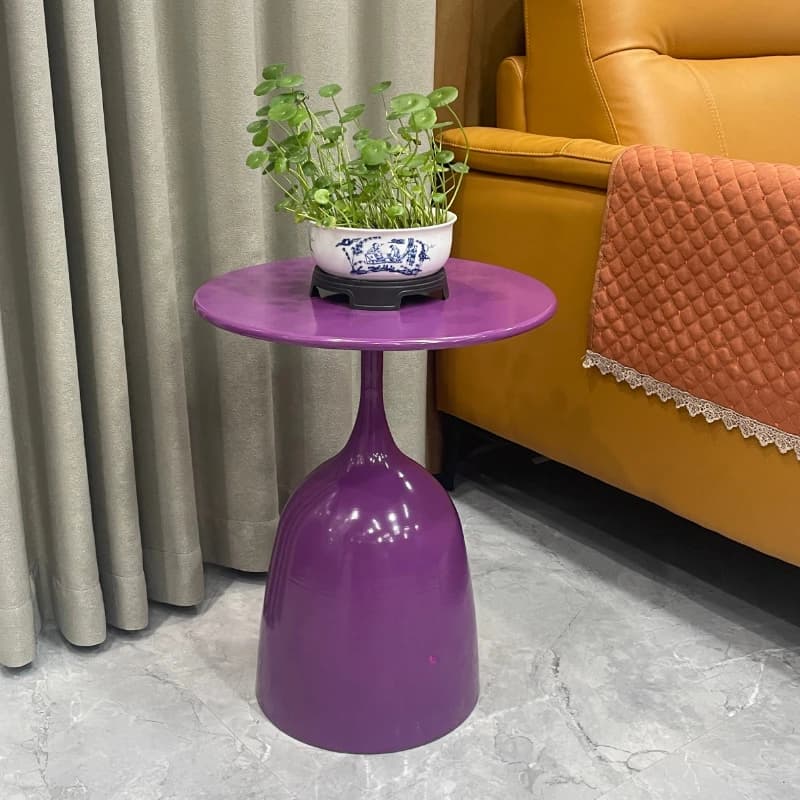 Dopamine Romantic Violet Wrought Iron Small Round Table Living Room Balcony